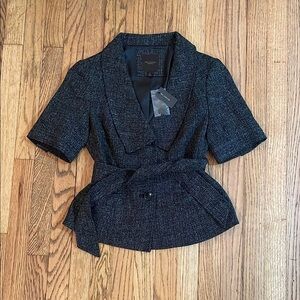 NWT Gray Short Sleeve Blazer with Belt